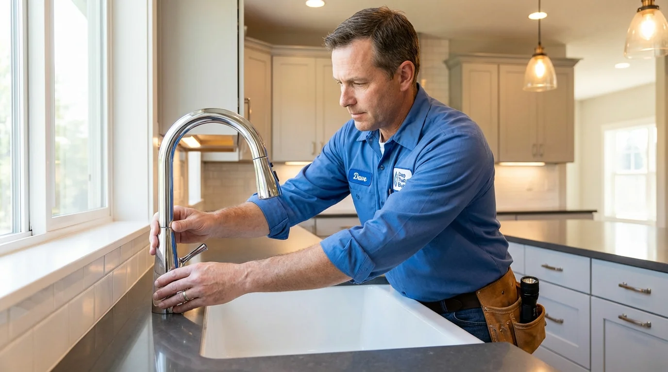 Kitchen faucet installation by Johns Plumbing LLC in Friday Harbor