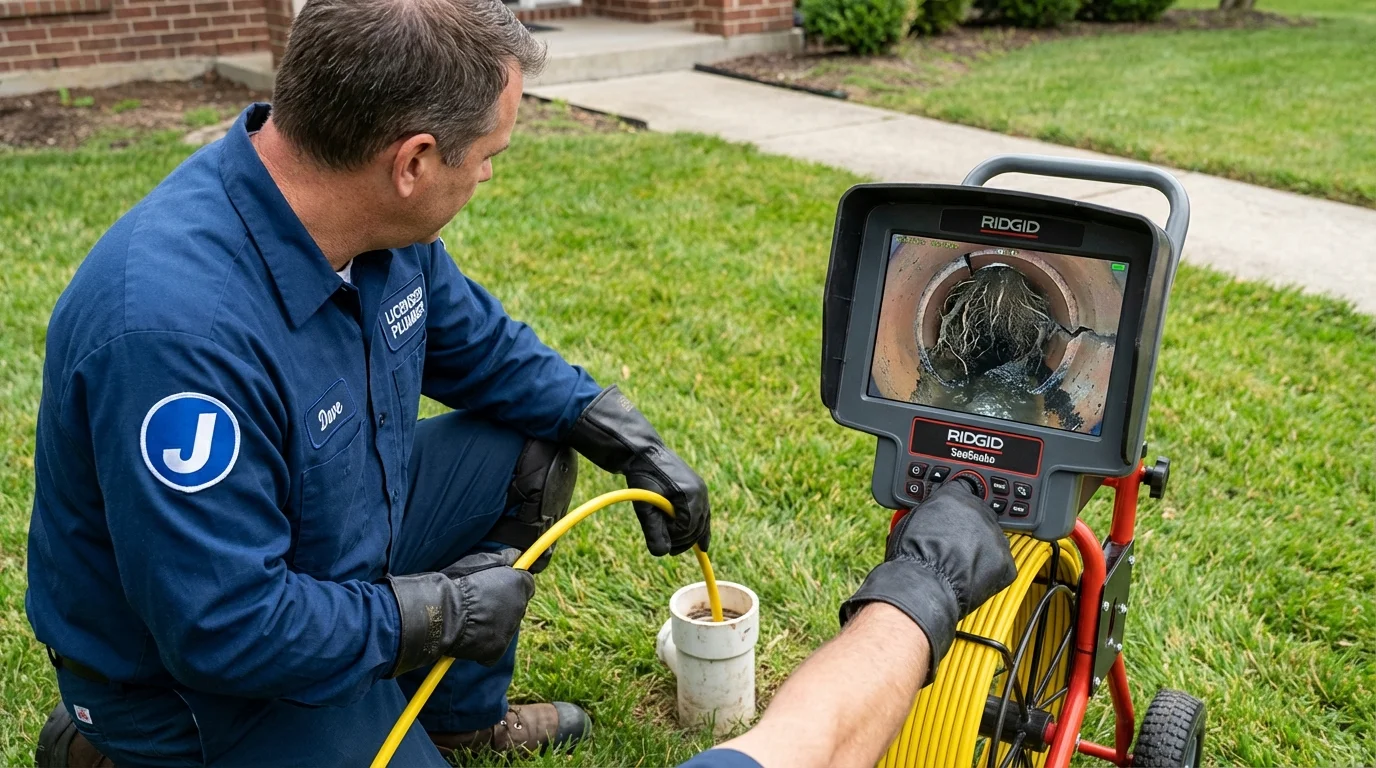 Sewer camera inspection being performed by Johns Plumbing LLC in Friday Harbor